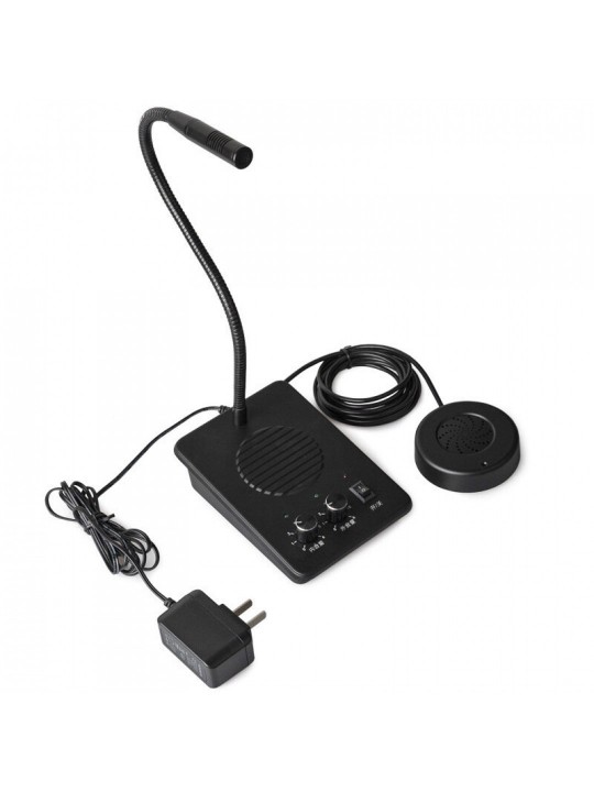  X-Q58 8W Window Intercom Bank Walkie Talkie Speaker  Dual Way Microphone 400-470 MHz Wireless Transceiver for Store Of
