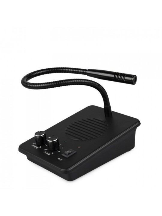  X-Q58 8W Window Intercom Bank Walkie Talkie Speaker  Dual Way Microphone 400-470 MHz Wireless Transceiver for Store Of