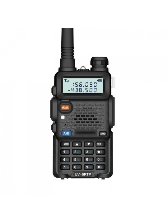 UK Standard  UV-5RTP High-power Walkie Talkie Dual Band Long Range  Waterproof Two Way Mini FM Radio - Black