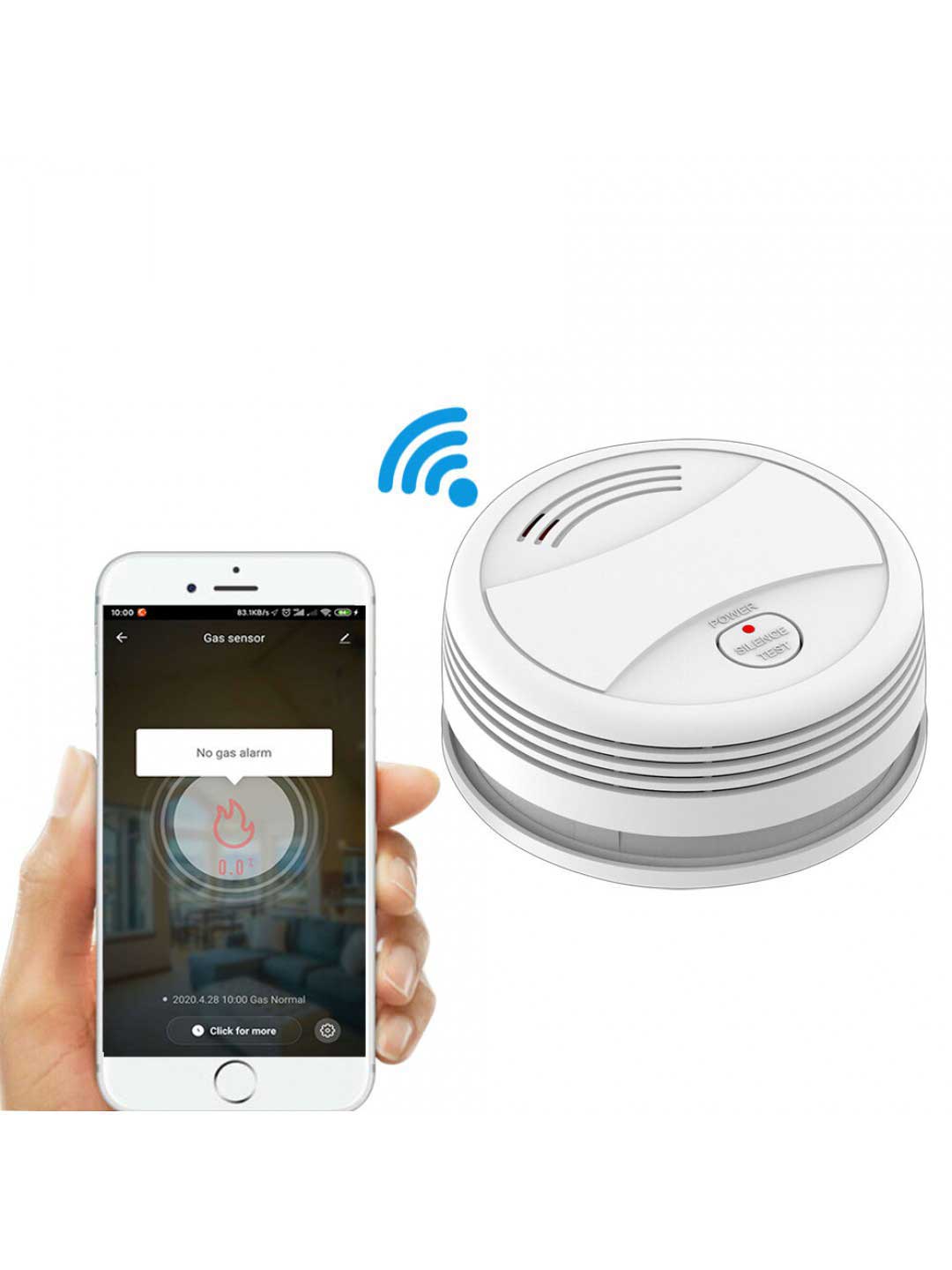 Wifi  Smart Smoke Detector Sensor 80DB Alarm Fire Smoke Detector Wifi Fire Protection Home Security Alarm Smart Life APP