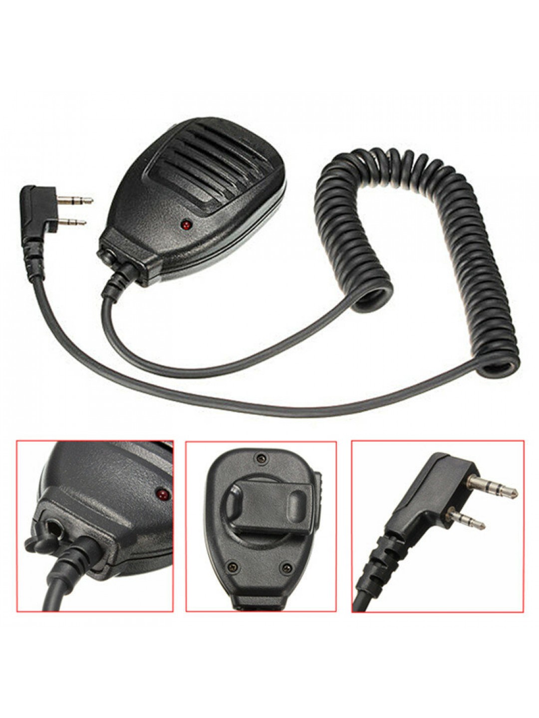 Two Way Radio Walkie Talkie 2 Pin Radio Handheld Microphone Speaker