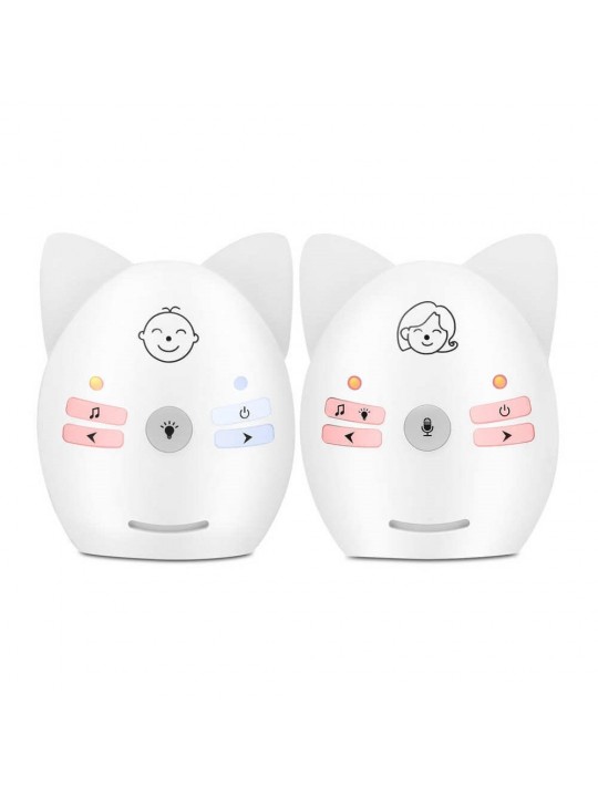 V30 ISM 905-925MHz Wireless Audio Baby Monitor Two-way Talk Intercom Baby Monitor - White US Plug