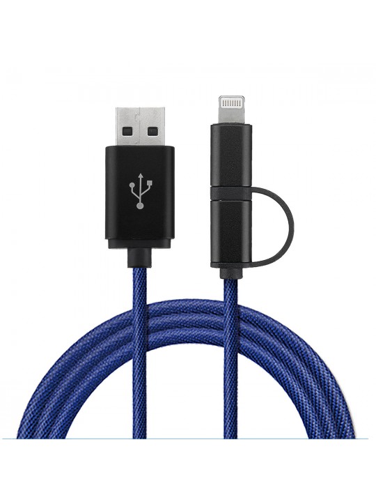Mini Anti-theft GPS LBS WiFi Smart Tracker USB Charging Phone Cable Car Locator Device - Blue