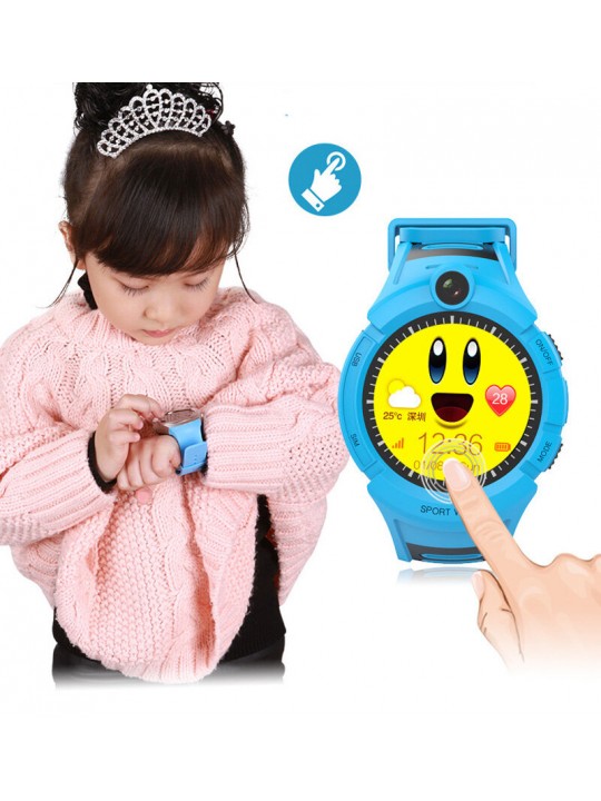 Kids Smartwatches with Camera LBS Location Child Tough Screenn Waterproof Anti Lost Monitor - Blue