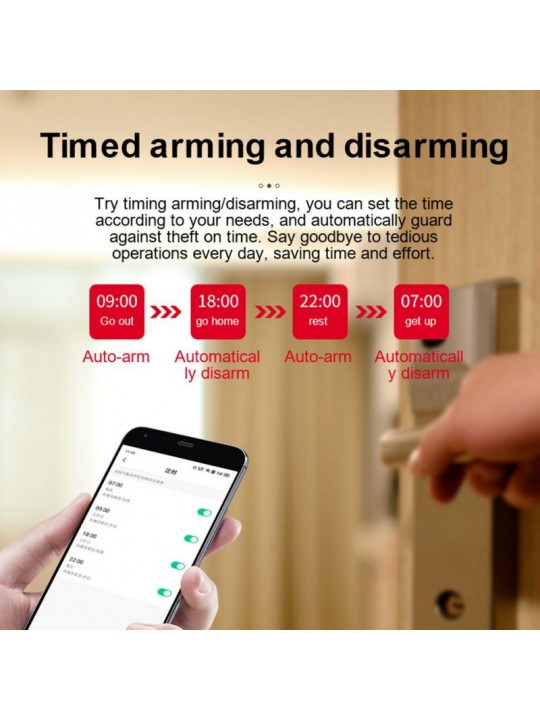 AW301 Tuya WiFi Smart Door and Window Detector Sound Light Alarm Remote APP Notifications Push Scheduled Arming Disarming Househ