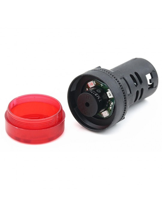 10Pcs ED16-22SM Intermittent Sound Flash Sound Light Buzzer Alarm System 22mm 12V 24V 220V - 36V