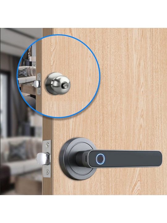Smart Fingerprint Handle Door Lock Intelligent Anti-theft Door Lock Fingerprint Key Unlock Home Lock Electronic Entry Door Secur