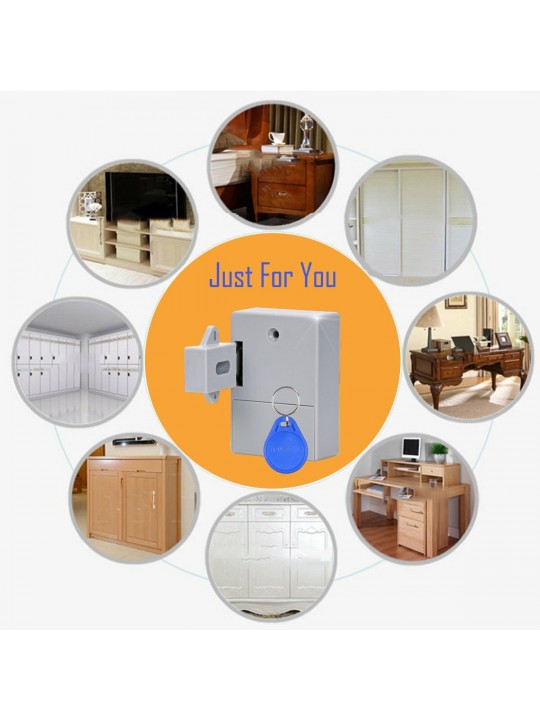 Invisible Sensor Lock EMID IC Card Drawer Digital Cabinet Intelligent Electronic Locks for Wardrobe Furniture Hardware