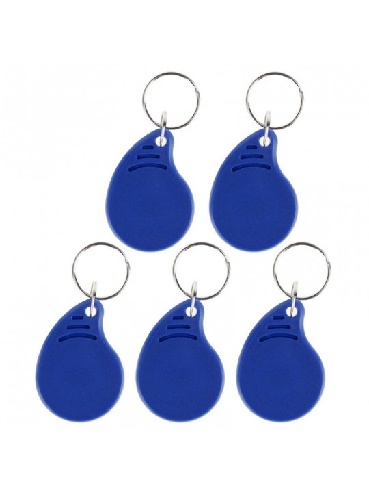 5Pcs RFID IC Keyfobs 13.56 MHz Keychains NFC Key Card ISO14443A MF Classi For Smart Access Control System