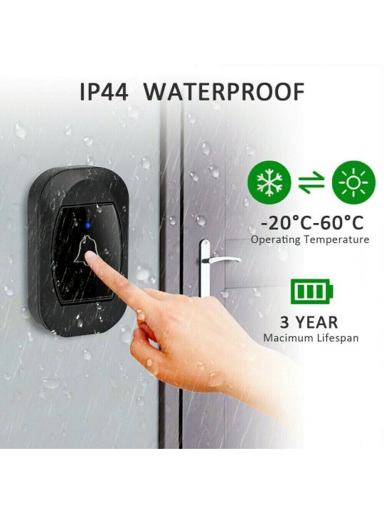 ML 195 Wireless Doorbell Smart Household DoorBell With Time Display Volume Adjustable Mutil Use for Home Apartment OfficeSelf-po
