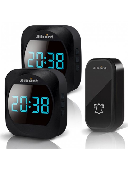 ML 195 Wireless Doorbell Smart Household DoorBell With Time Display Volume Adjustable Mutil Use for Home Apartment OfficeSelf-po