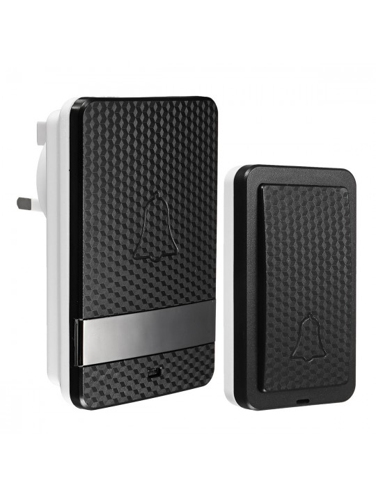 28 Chimes Wireless Doorbell IP68 Waterproof Remote Control Receiver LED Flash - US Plug