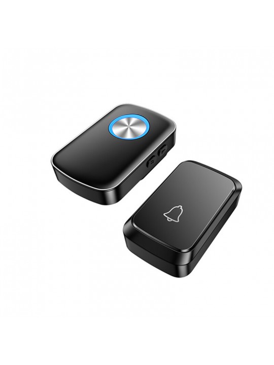 A28 One-to-one Wireless Doorbell 5 Levels Volume Adjustable Built-in 60 Songs Waterproof Remote Pager Intelligent Music Doorbell