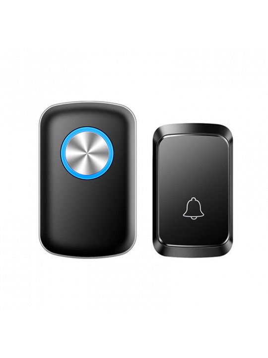 A28 One-to-one Wireless Doorbell 5 Levels Volume Adjustable Built-in 60 Songs Waterproof Remote Pager Intelligent Music Doorbell
