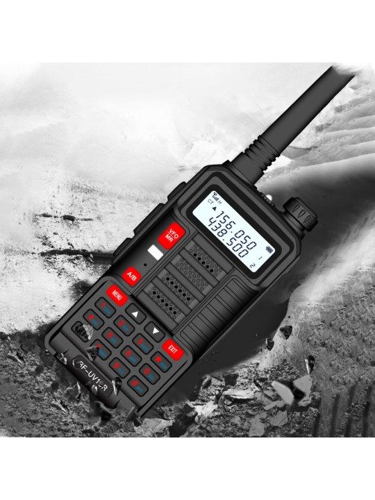 10PCS BAOFENG EU Plug BF-UV10R Plus 10W 5800mAh UV Dual Band Two-way Handheld Radio Black Walkie Talkie 128 Channels LED Flashli