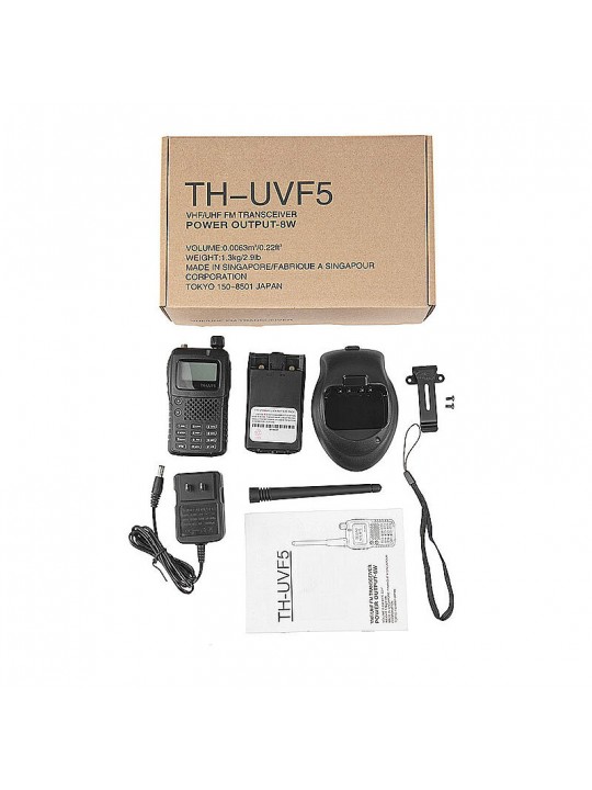 Jianpai TH-UVF5 8W Walkie Talkie UV Dual Band Portable Two-way Radio Handheld Transceiver - UK Plug