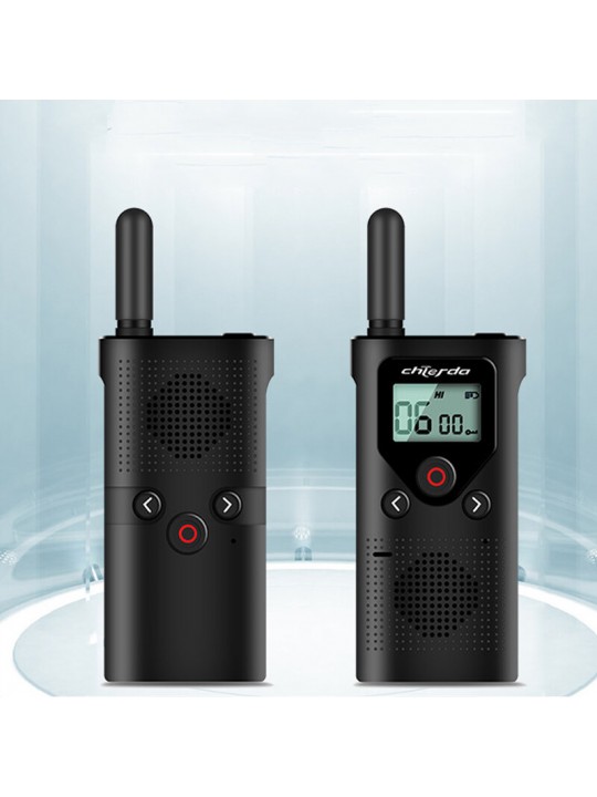 1Pairs CHIERDA PMR446 FRS Handheld Walkie Talkie 400-480MHz LCD Display Anti Drop TYPE-C Charging Portable Outdoor Civilian Hote