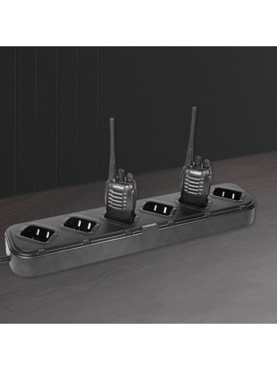 ZASTONE 6 Slot Walkie Talkie Charger Two Way Ham Radio Charging Cradle for Baofeng 888S 666S 777S - US Plug