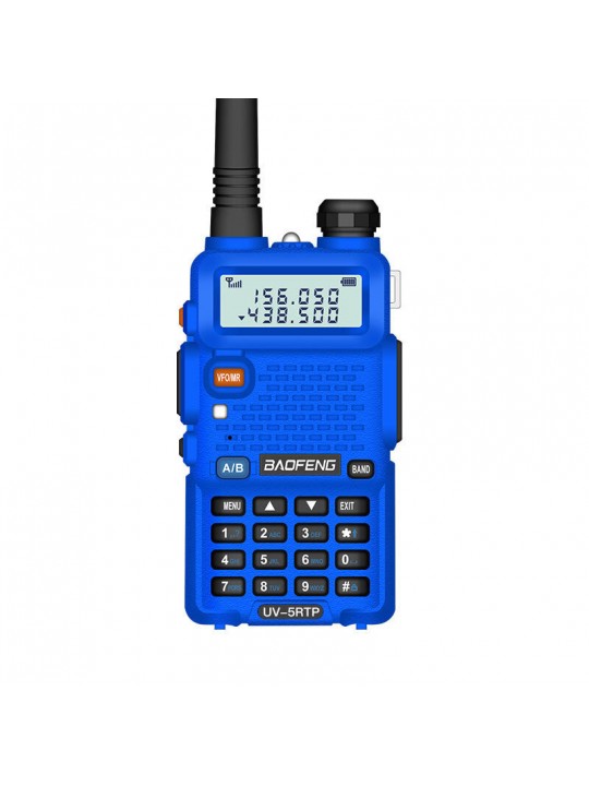 UK Standard Baofeng UV-5RTP High-power Walkie Talkie Dual Band Long Range Portable Waterproof Two Way Mini FM Radio - Black