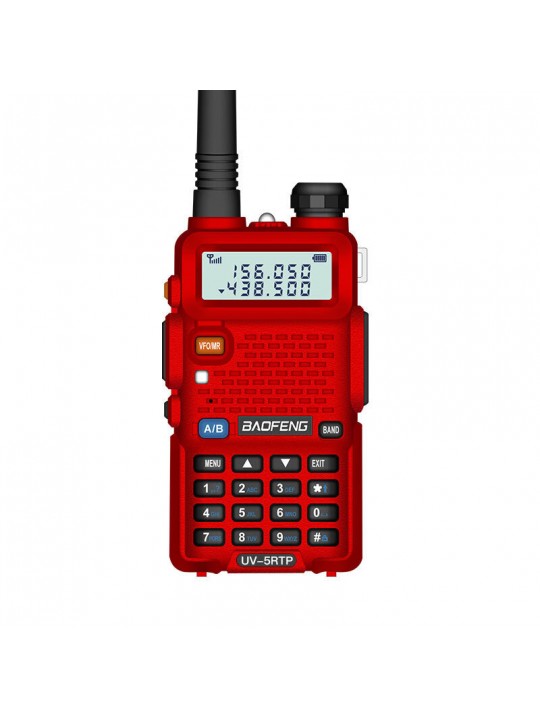 UK Standard Baofeng UV-5RTP High-power Walkie Talkie Dual Band Long Range Portable Waterproof Two Way Mini FM Radio - Black