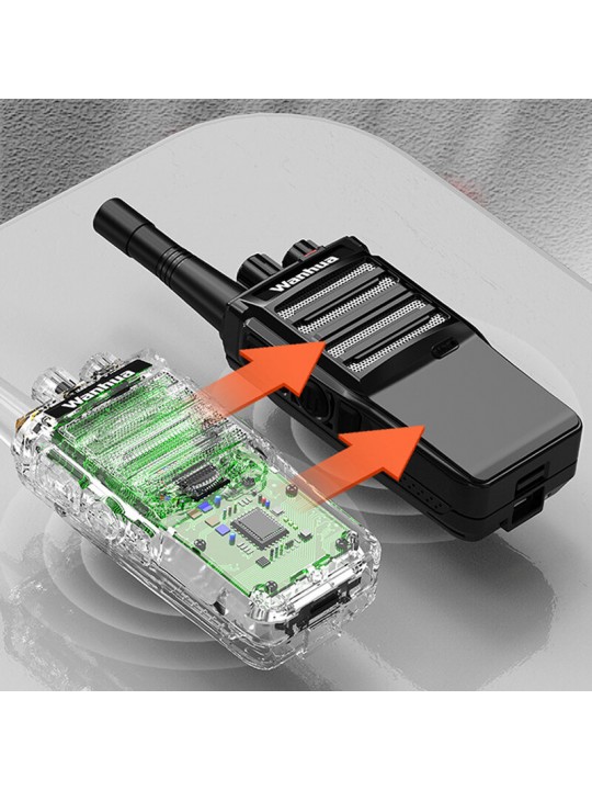 WANHUA 8W Classic Walkie Talkie 16 Channels 400-470MHz Two Way Handheld Radio Outdoor Work Durable Transceiver Radio Communicato