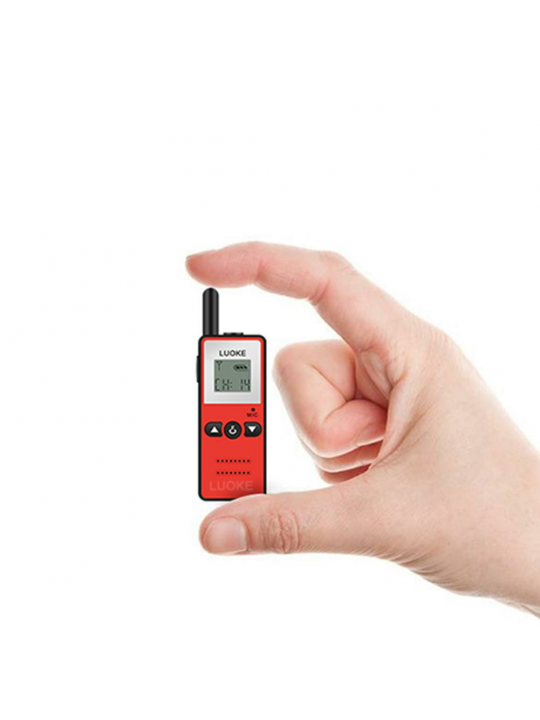 KALAOD V-8 Mini Walkie Talkie Intercom 16 Channel 400-470MHz FM Transceiver One Way Radio For Hotel - US PLUG Red