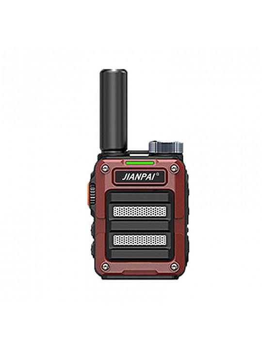 JIANPAI V6R 8W High-power Walkie Talkie 16 Channels 5000mAh USB Charging Mini Portable Two-way Radio - Black-coffee