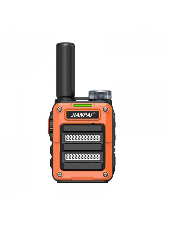 JIANPAI V6R 8W High-power Walkie Talkie 16 Channels 5000mAh USB Charging Mini Portable Two-way Radio - Black-coffee