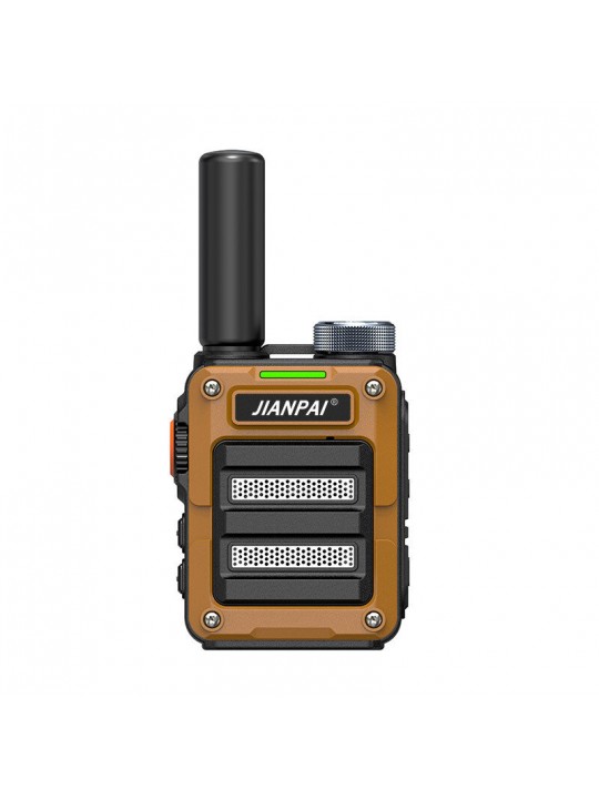JIANPAI V6R 8W High-power Walkie Talkie 16 Channels 5000mAh USB Charging Mini Portable Two-way Radio - Black-coffee