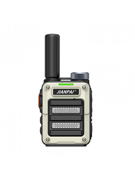 JIANPAI V6R 8W High-power Walkie Talkie 16 Channels 5000mAh USB Charging Mini Portable Two-way Radio - Black-coffee