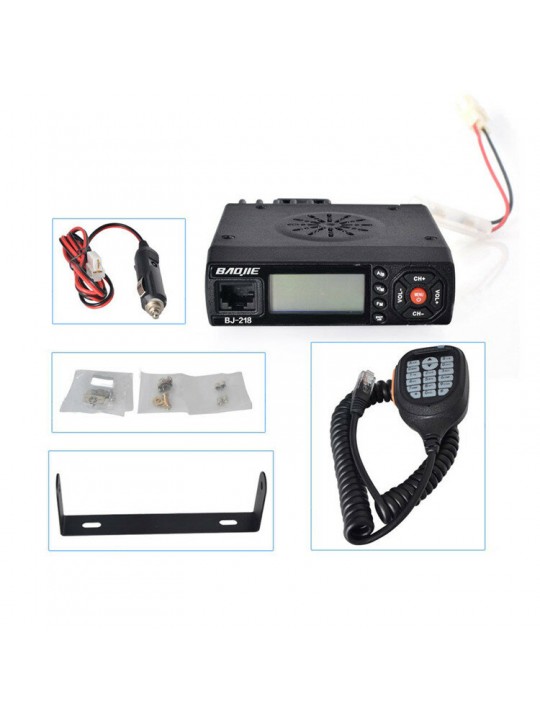 BaoJie BJ-218 25W Mobile Radio VHF UHF 136-174 400-470MHz Ham Radio Car Walkie Talkie Long Range