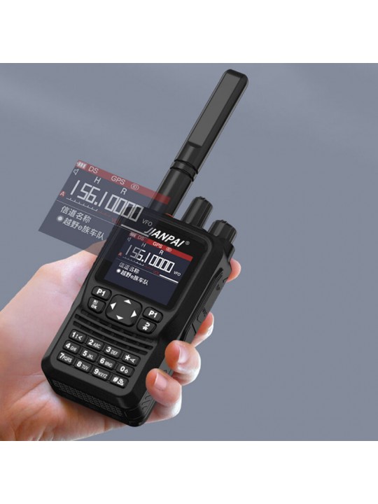 JIANPAI 8800 Plus 10W 5800mAh Walkie Talkie 16 Channel Dual Band High Power GPS Positioning Type-C Charging Waterproof Two Way R