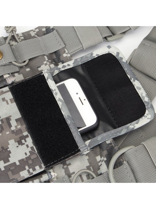 Radio Walkie Talkie Chest Pocket Harness Bag Backpack Holster Pouch Camouflage 