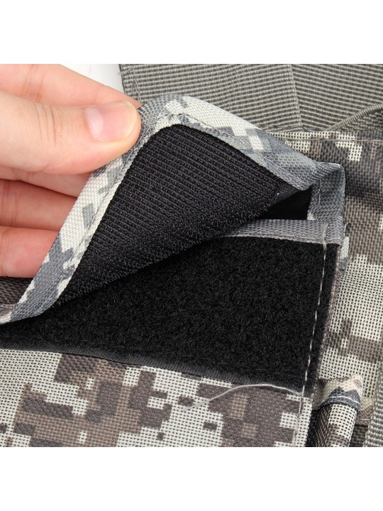 Radio Walkie Talkie Chest Pocket Harness Bag Backpack Holster Pouch Camouflage 