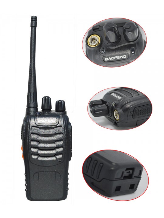 2Pcs/set Baofeng BF-888S Walkie Talkie Portable Radio Station BF888s 5W 16CH UHF 400-470MHz BF 888S walkie-talkie two-way Radio 