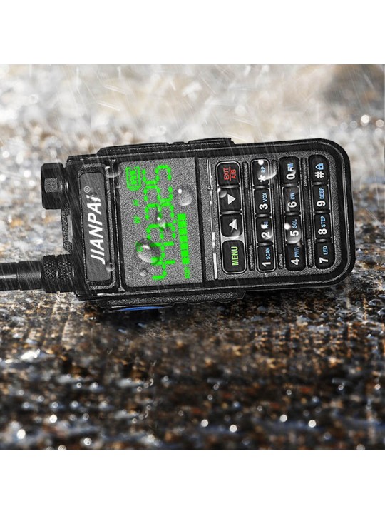 JIANPAI FT-UV78 10W 5800mAh Fluorescent LED Display Walkie Talkie Intelligent Noise Reduction High Power FM Two Way Radio SOS fo