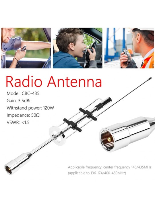 New Dual Band Antenna CBC-435 UHF VHF 145/435MHz Outdoor Personal Car Parts Decoration for Mobile Radio PL-259 Connector