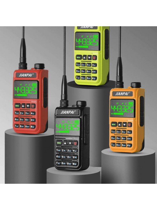 JIANPAI FT-UV78 10W 5800mAh Fluorescent LED Display Walkie Talkie Intelligent Noise Reduction High Power FM Two Way Radio SOS fo