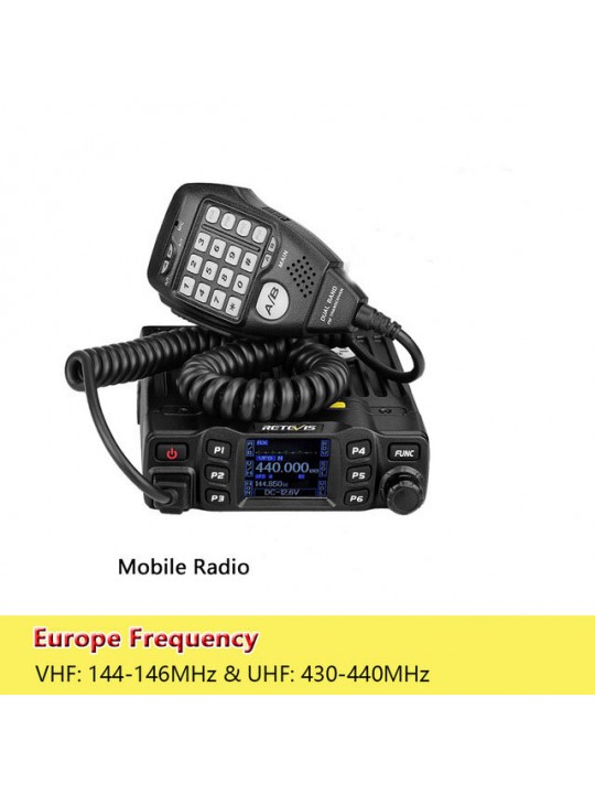 RETEVIS RT95 Car Two-Way Radio Station 200CH 25W High Power VHF UHF Mobile Radio Car Radio CHIRP Ham Mobile Radio Transceiver - 