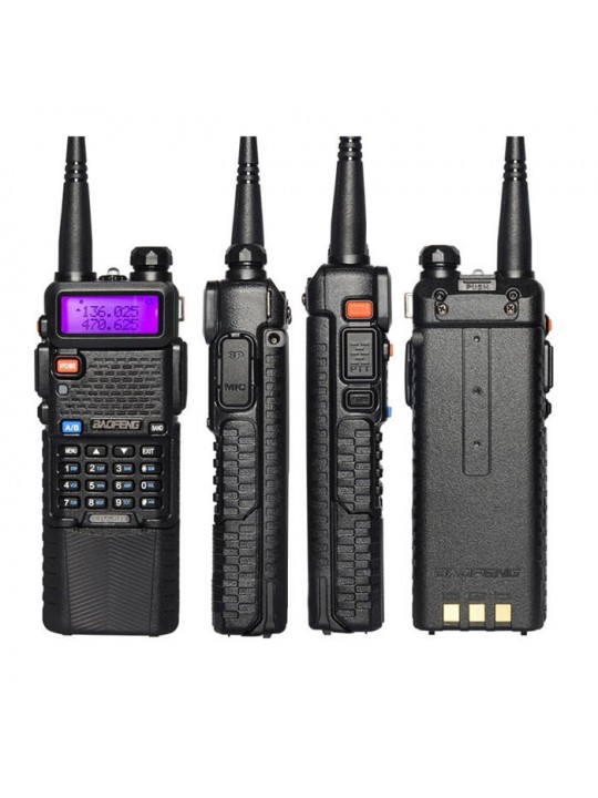 Upgrade BaoFeng UV-5R Walkie Talkie VH/UHF Dual Band Two Way Radio Transceiver 3800mah Battery - US Plug