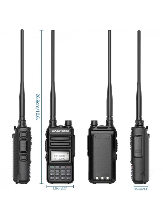 2022 Baofeng UV-15R Walkie Talkie 10W High Power 999 Channels Dual Band UHF VHF Radios Transmitter USB Charger Two Way Radio