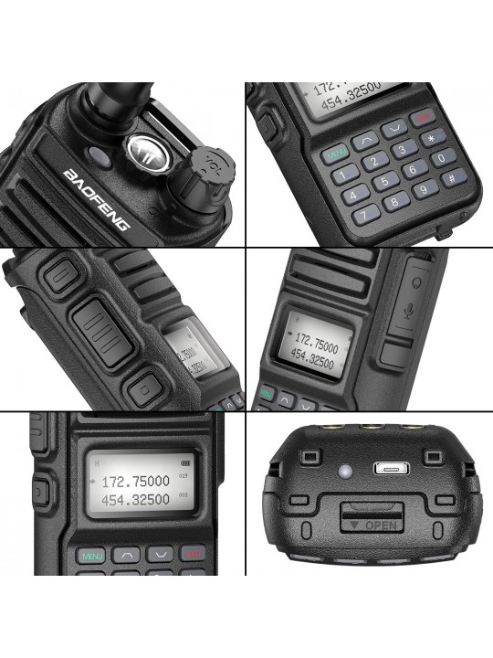 2022 Baofeng UV-15R Walkie Talkie 10W High Power 999 Channels Dual Band UHF VHF Radios Transmitter USB Charger Two Way Radio