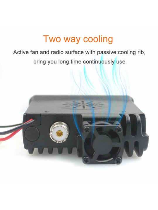 Baojie BJ-318 Dual Band Car Mobile Radio VHF 136-174Mhz UHF 400-490MHz 256CH 25W Two Way Radio FM Transceiver Walkie Talkie