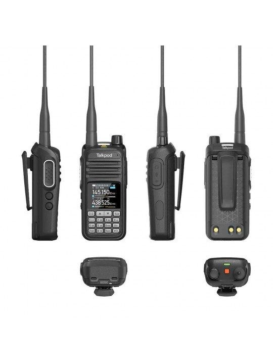 Talkpok A36plus Walkie Talkie Multi-Function Dual Bander with Color Display GMRS Amateur HAM Two-way Radio 512 Channel 5W 7-Band