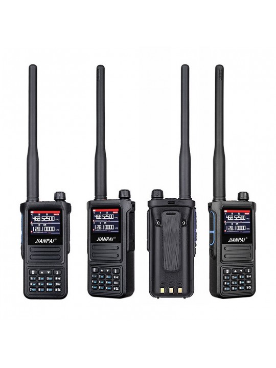 UV999PRO Full-band 256 Channels Walkie-Talkie IP67 Waterproof LED Flashlight Weather Forecast SOS Alarm VHF/UHF High-power Two W