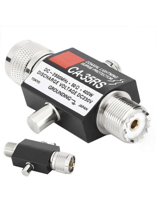 CA-35RS Coaxial Anti-Lighting Antenna Surge Protector Male to Female Coaxial Lighting Arrestor for Walkie Talkie Antenna Arresto