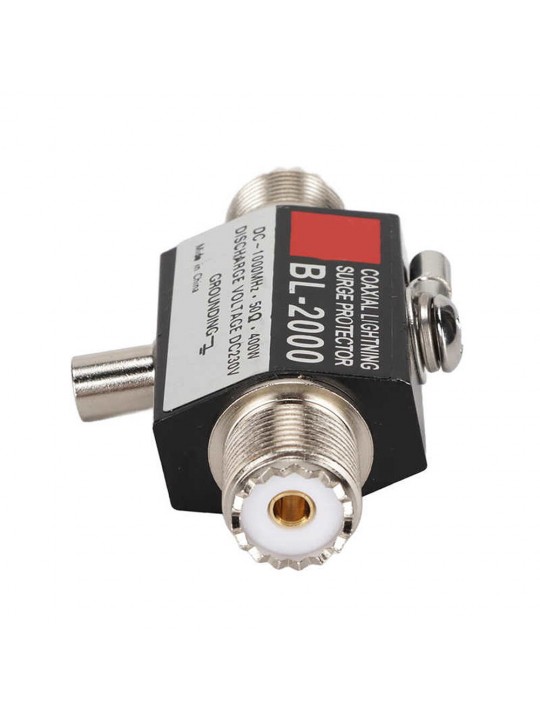 BL-2000 Coaxial Lighting Surge Protector PL259 Female to PL259 Female Coaxial Lighting Arrestor for Communication Equipment