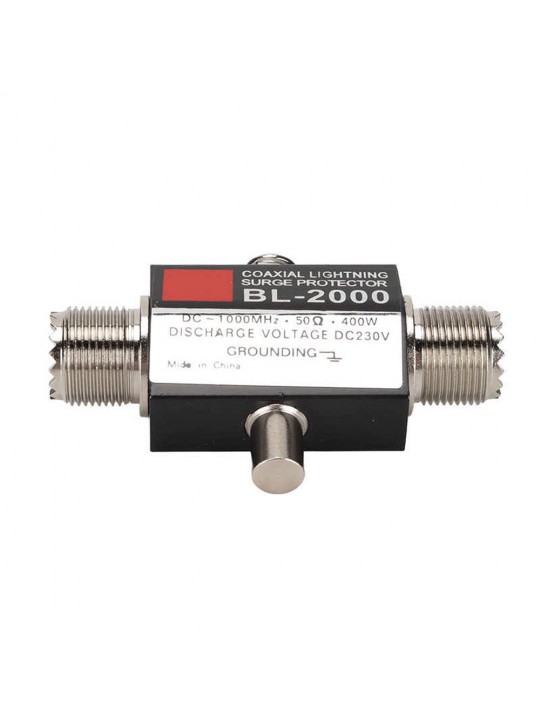 BL-2000 Coaxial Lighting Surge Protector PL259 Female to PL259 Female Coaxial Lighting Arrestor for Communication Equipment