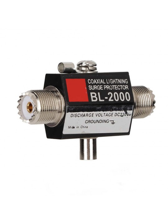 BL-2000 Coaxial Lighting Surge Protector PL259 Female to PL259 Female Coaxial Lighting Arrestor for Communication Equipment