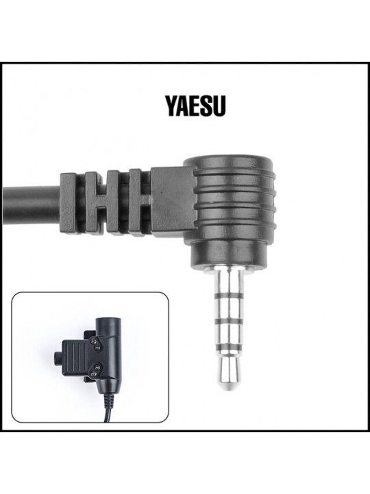 Tactical Element U94 Tactical PTT Headphone Adapter for Yaesu Vertexs VX-3R  Headphone Accessories